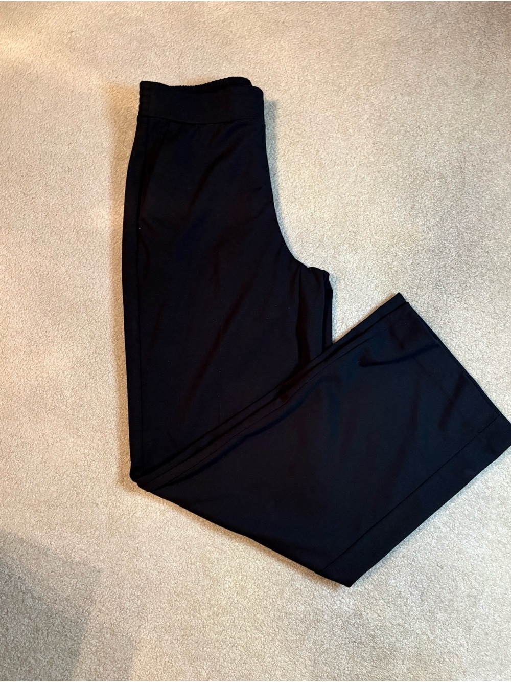 Simple Vera Black Wide-Leg Knit Pants
